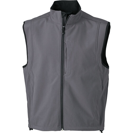 Men’s Softshell Vest , James Nicholson, carbon, 95% Polyester, 5% Elasthan, M, , Bild 1