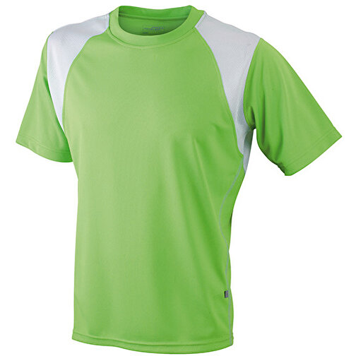 Running-T Junior , James Nicholson, lime-grün/weiß, 100% Polyester, XL (146/152), , Bild 1
