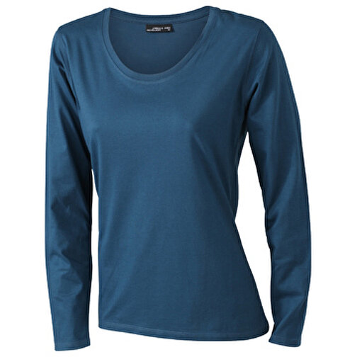 Ladies’ Shirt Long-Sleeved Medium , James Nicholson, petrol, 100% Baumwolle, ringgesponnen, XXL, , Bild 1