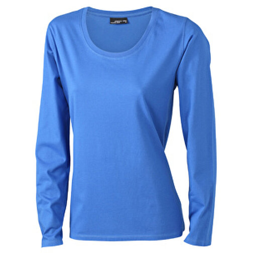 Ladies’ Shirt Long-Sleeved Medium , James Nicholson, royal, 100% Baumwolle, ringgesponnen, M, , Bild 1