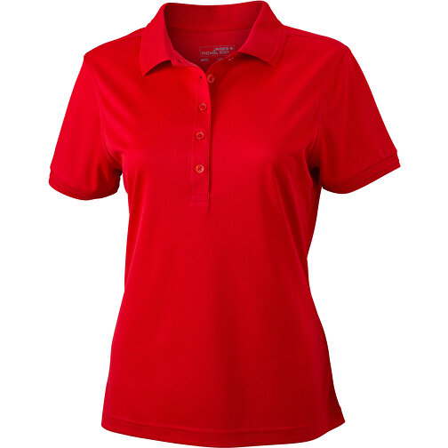 Ladies’ Active Polo , James Nicholson, rot, 100% Polyester, M, , Bild 1