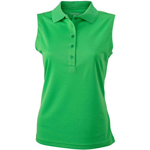 Ladies’ Active Polo Sleeveless , James Nicholson, grün, 100% Polyester, L, , Bild 1