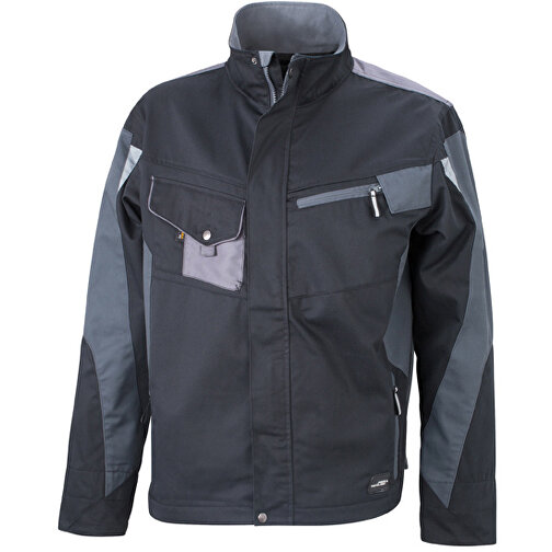 Workwear Jacket , James Nicholson, schwarz/carbon, 100% Polyamid CORDURA ®, S, , Bild 1