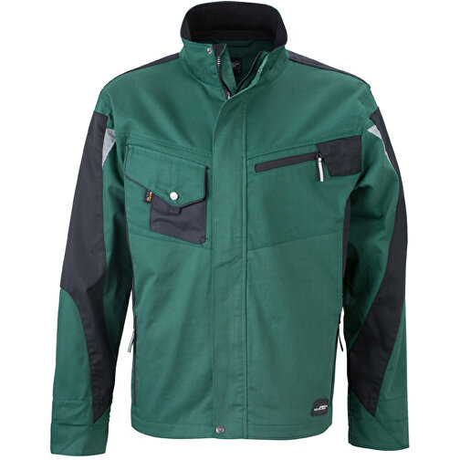 Workwear Jacket , James Nicholson, dark-grün/schwarz, 100% Polyamid CORDURA ®, 3XL, , Bild 1