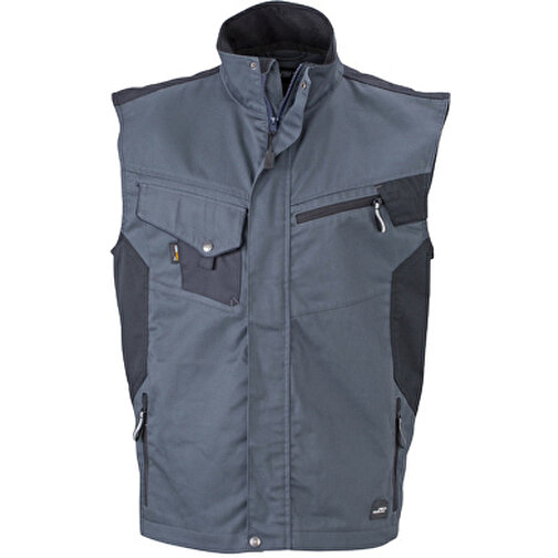Workwear Vest , James Nicholson, carbon/schwarz, 100% Polyamid CORDURA ®, M, , Bild 1