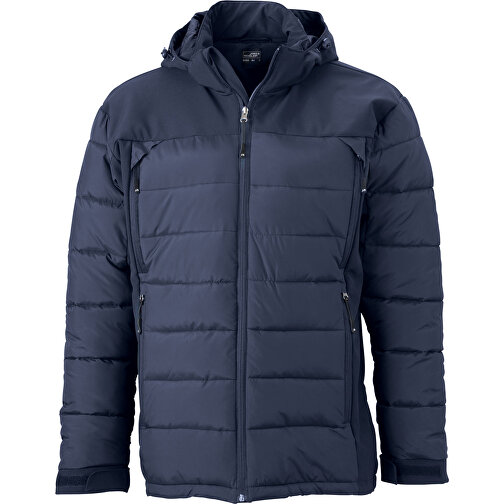 Men’s Outdoor Hybrid Jacket , James Nicholson, navy, 100% Polyester, M, , Bild 1