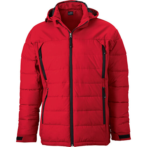 Men’s Outdoor Hybrid Jacket , James Nicholson, rot, 100% Polyester, S, , Bild 1