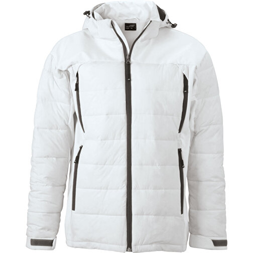 Men’s Outdoor Hybrid Jacket , James Nicholson, weiss, 100% Polyester, M, , Bild 1