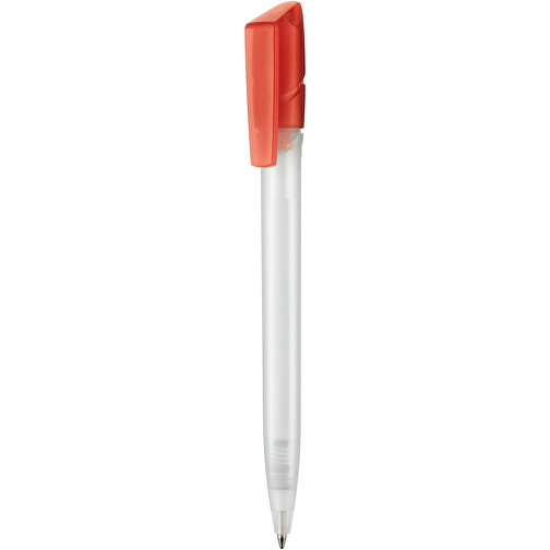 Kugelschreiber TWISTER FROZEN , Ritter-Pen, feuer-rot/weiß, ABS-Kunststoff, 14,50cm (Länge), Bild 1