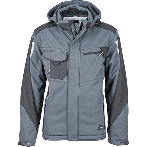 Craftsmen Softshell Jacket , James Nicholson, carbon/schwarz, 100% Polyester, 3XL, , Bild 1