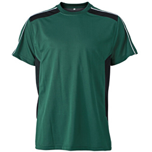 Craftsmen T-Shirt , James Nicholson, dark-grün/schwarz, 100% Polyester, M, , Bild 1