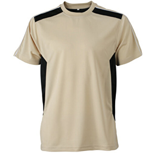 Craftsmen T-Shirt , James Nicholson, stone/schwarz, 100% Polyester, M, , Bild 1