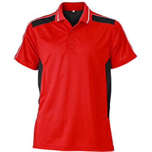 Craftsmen Poloshirt , James Nicholson, rot/schwarz, 100% Polyester, 3XL, , Bild 1