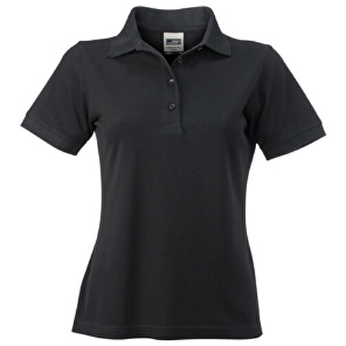 Ladies’ Workwear Polo , James Nicholson, schwarz, 50% Polyester, 50% Baumwolle, gekämmt, XS, , Bild 1