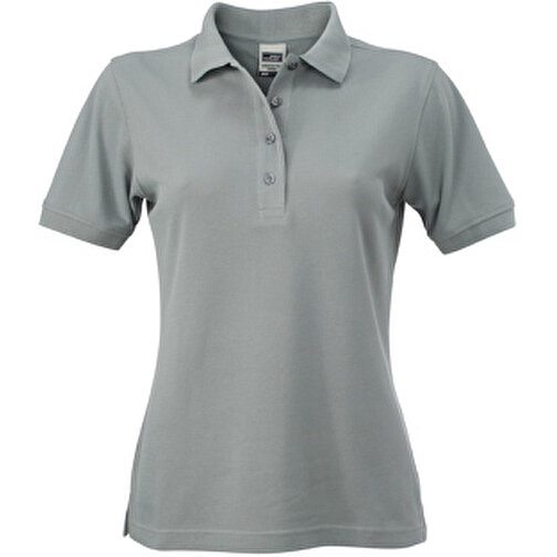 Ladies’ Workwear Polo , James Nicholson, dark-grau, 50% Polyester, 50% Baumwolle, gekämmt, L, , Bild 1