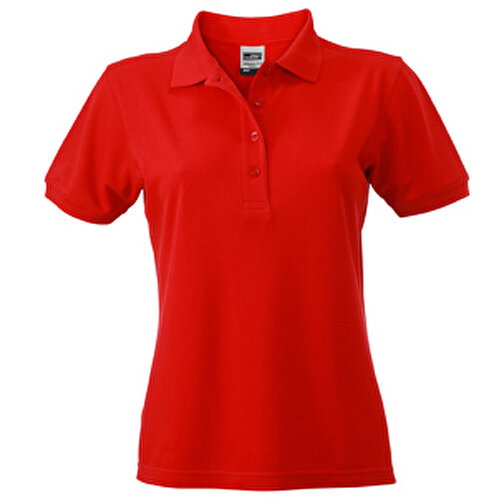 Ladies’ Workwear Polo , James Nicholson, rot, 50% Polyester, 50% Baumwolle, gekämmt, XL, , Bild 1