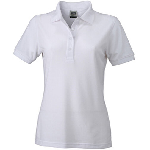 Ladies’ Workwear Polo , James Nicholson, weiß, 50% Polyester, 50% Baumwolle, gekämmt, M, , Bild 1