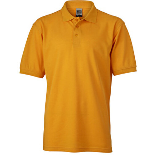 Men’s Workwear Polo , James Nicholson, gold-gelb, 50% Baumwolle, gekämmt, 50% Polyester, 4XL, , Bild 1