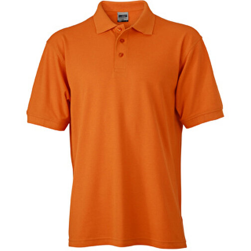 Men’s Workwear Polo , James Nicholson, orange, 50% Baumwolle, gekämmt, 50% Polyester, S, , Bild 1