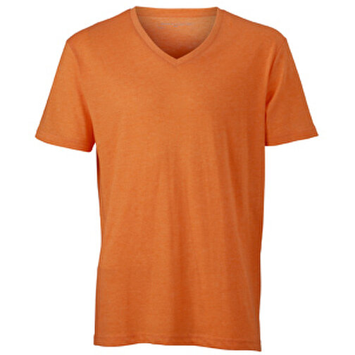 Men’s Heather T-Shirt , James Nicholson, orange-melange, 65% Polyester, 35% Baumwolle, M, , Bild 1