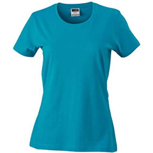 Ladies’ Slim Fit-T , James Nicholson, caribbean-blau, 100% Baumwolle, gekämmt, XL, , Bild 1