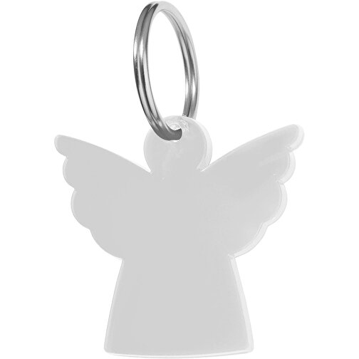 Schlüsselanhänger 'Engel' , transparent, Kunststoff, 4,20cm x 0,30cm x 4,30cm (Länge x Höhe x Breite), Bild 1