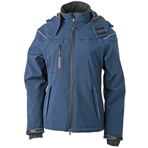 Ladies’ Winter Softshell Jacket , James Nicholson, navy, 100% Polyester, S, , Bild 1