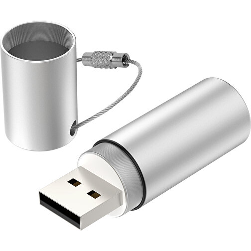 USB-Stick GAMBIT 32 GB , Promo Effects MB , silber MB , 32 GB , Aluminium MB , 3 - 10 MB/s MB , 5,60cm (Länge), Bild 4
