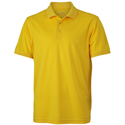 Men’s Active Polo , James Nicholson, sun-gelb, 100% Polyester, XXL, , Bild 1