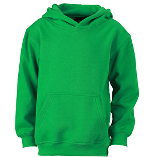 Hooded Sweat Junior , James Nicholson, fern-grün, 80% Baumwolle, ringgesponnen, 20% Polyester, S (110/116), , Bild 1