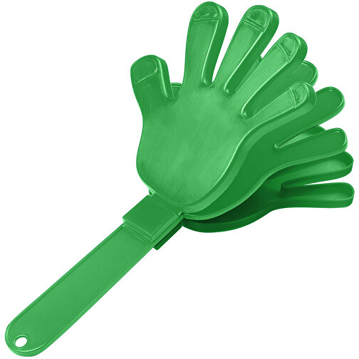 Klapper 'Hand', Einfarbig , standard-grün, Kunststoff, 26,50cm x 2,20cm x 14,20cm (Länge x Höhe x Breite), Bild 1