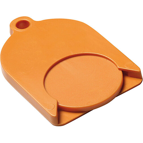 Chip-Schlüsselanhänger 'Ghost' Mit Chip , standard-orange, Kunststoff, 4,50cm x 0,30cm x 3,00cm (Länge x Höhe x Breite), Bild 1
