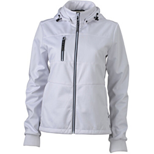 Ladies’ Maritime Jacket , James Nicholson, weiß/weiß/navy, 100% Polyester, XXL, , Bild 1