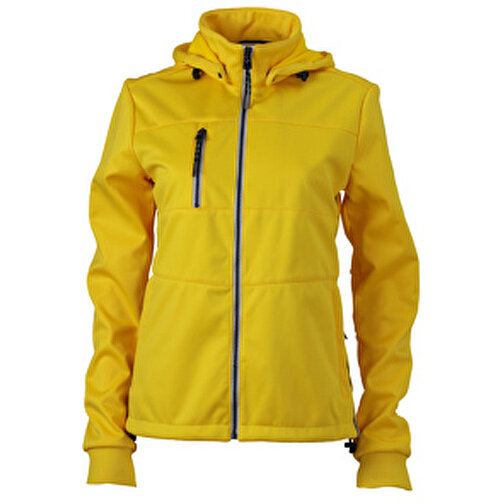 Ladies’ Maritime Jacket , James Nicholson, sun-gelb/navy/weiss, 100% Polyester, L, , Bild 1