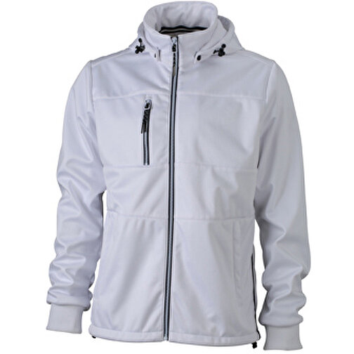 Men’s Maritime Jacket , James Nicholson, weiß/weiß/navy, 100% Polyester, L, , Bild 1