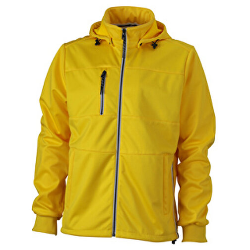 Men’s Maritime Jacket , James Nicholson, sun-gelb/navy/weiß, 100% Polyester, XL, , Bild 1