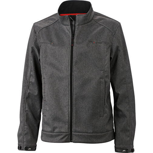 Men’s Softshell Jacket , James Nicholson, dark-melange, 96% Polyester, 4% Elasthan, M, , Bild 1
