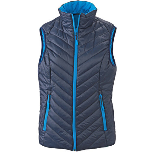 Ladies’ Lightweight Vest , James Nicholson, navy/aqua, 100% Polyester DuPont™ Sorona®, XXL, , Bild 1