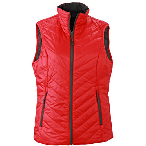 Ladies’ Lightweight Vest , James Nicholson, rot/carbon, 100% Polyester DuPont™ Sorona®, L, , Bild 1