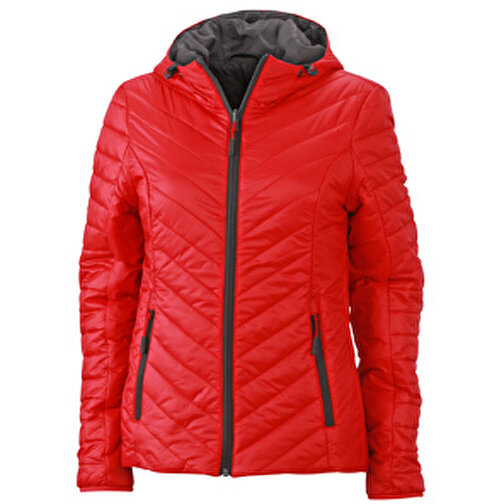 Ladies’ Lightweight Jacket , James Nicholson, rot/carbon, 100% Polyester DuPont™ Sorona®, XL, , Bild 1