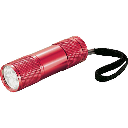 Quattro Aluminiumtaschenlampe, Rot , rot, Aluminium, 2,50cm x 9,00cm (Länge x Höhe), Bild 1