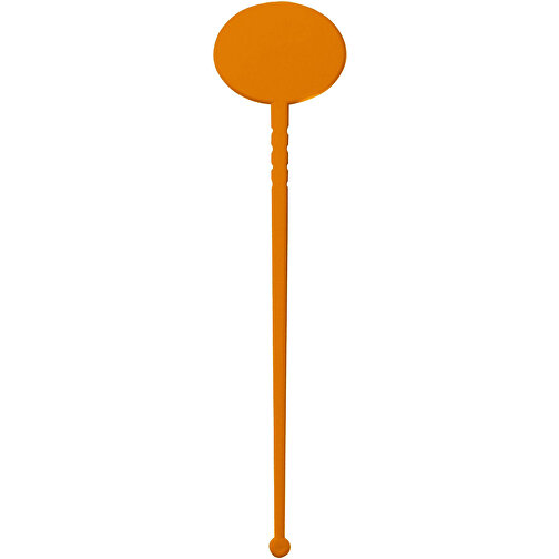 Cocktail-Rührstab 'Oval' , standard-orange, Kunststoff, 18,70cm x 0,20cm x 4,40cm (Länge x Höhe x Breite), Bild 1