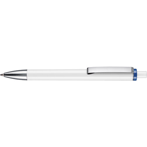 Kugelschreiber EXOS , Ritter-Pen, blau/weiß, ABS-Kunststoff, 14,00cm (Länge), Bild 3