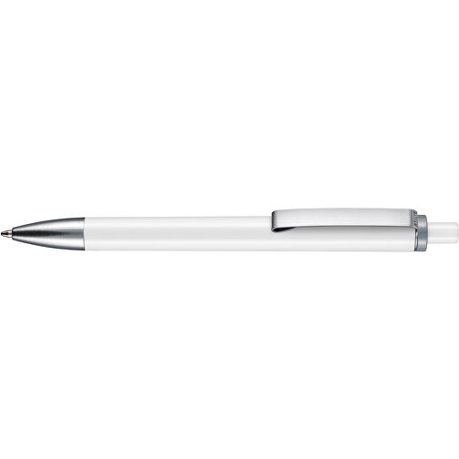 Kugelschreiber EXOS , Ritter-Pen, grau/weiss, ABS-Kunststoff, 14,00cm (Länge), Bild 3