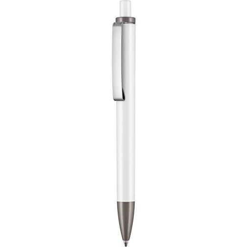 Kugelschreiber Exos P , Ritter-Pen, sienna/weiß, ABS-Kunststoff, 14,00cm (Länge), Bild 1