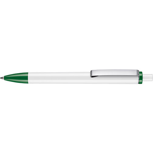 Kugelschreiber Exos P , Ritter-Pen, grün/weiß, ABS-Kunststoff, 14,00cm (Länge), Bild 3