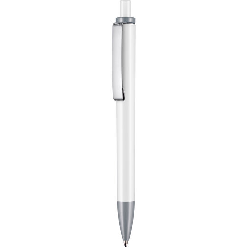 Kugelschreiber Exos P , Ritter-Pen, grau/weiß, ABS-Kunststoff, 14,00cm (Länge), Bild 1