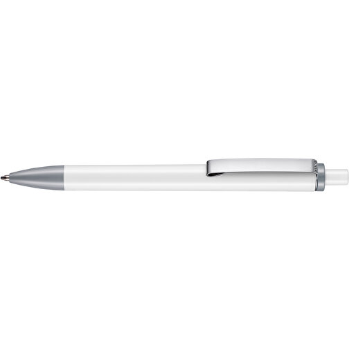 Kugelschreiber Exos P , Ritter-Pen, grau/weiß, ABS-Kunststoff, 14,00cm (Länge), Bild 3