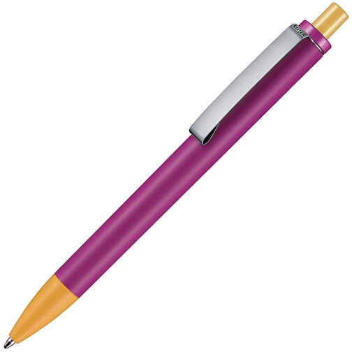Kugelschreiber Exos Soft P , Ritter-Pen, lila/gelb, ABS-Kunststoff, 14,00cm (Länge), Bild 3