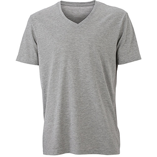 Men’s Heather T-Shirt , James Nicholson, grau-heather, 65% Polyester, 35% Baumwolle, XXL, , Bild 1
